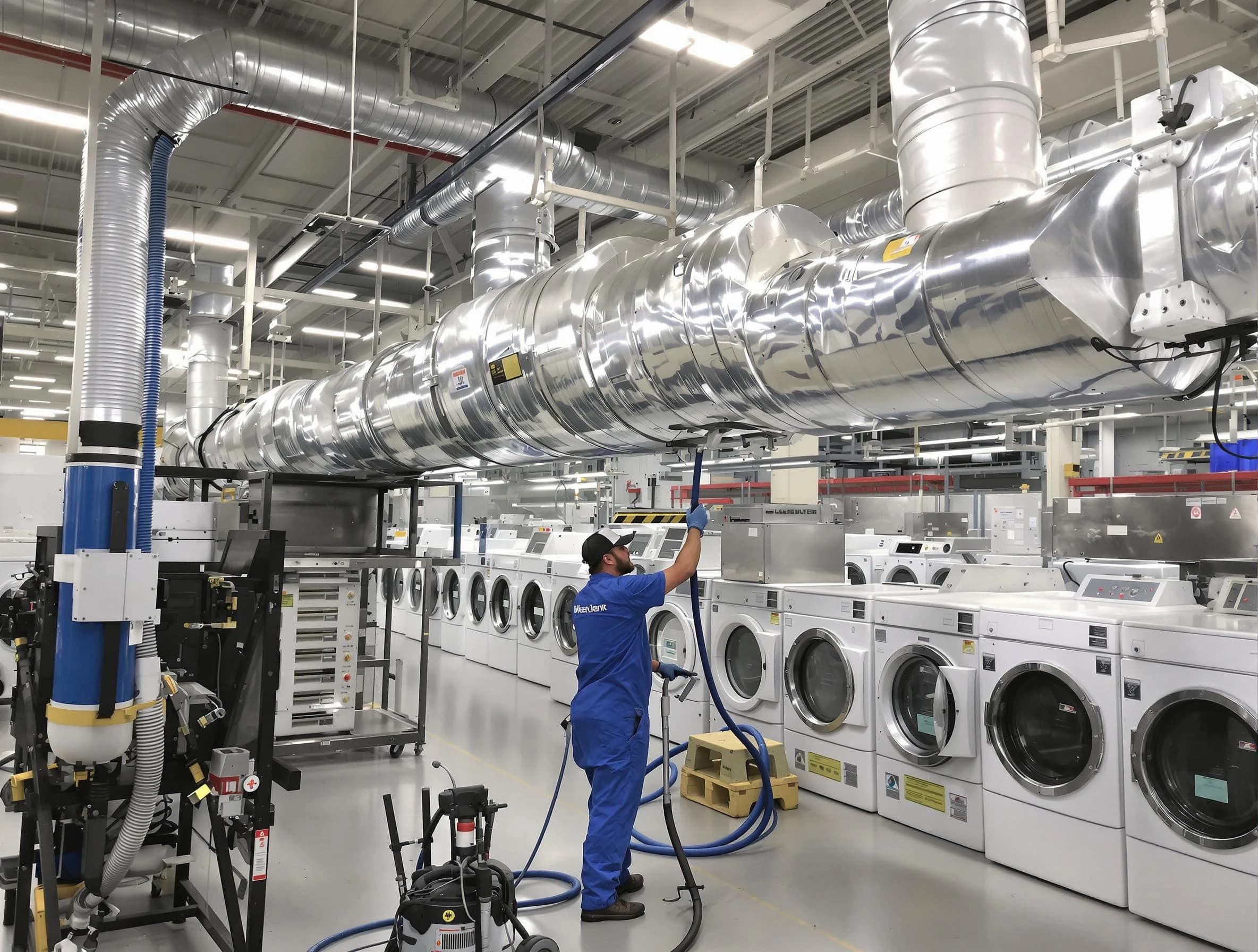 Franklin Dryer Vent Cleaning team performing heavy-duty industrial dryer vent cleaning in Franklin