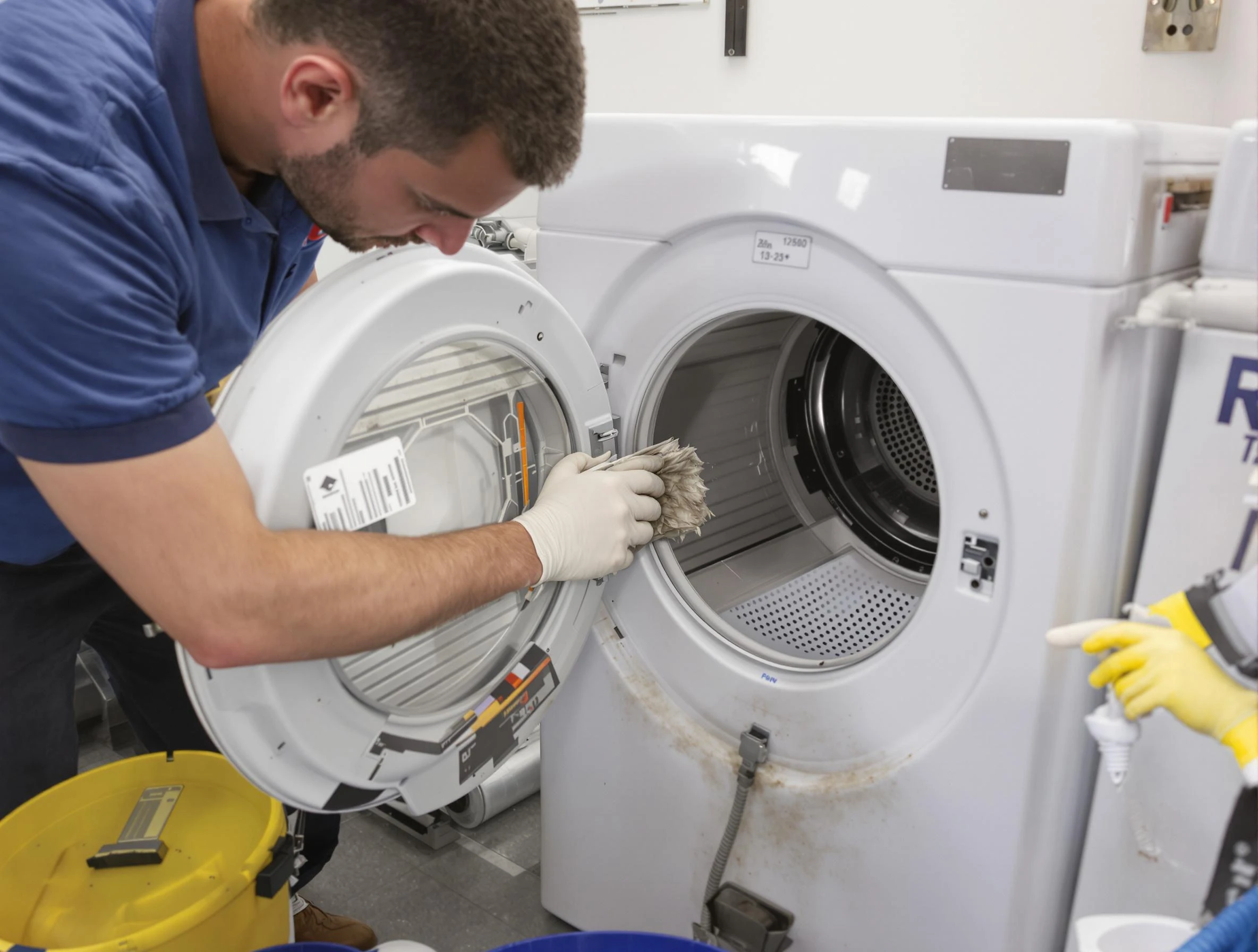 Franklin Dryer Vent Cleaning specialist performing detailed lint trap cleaning service in Franklin