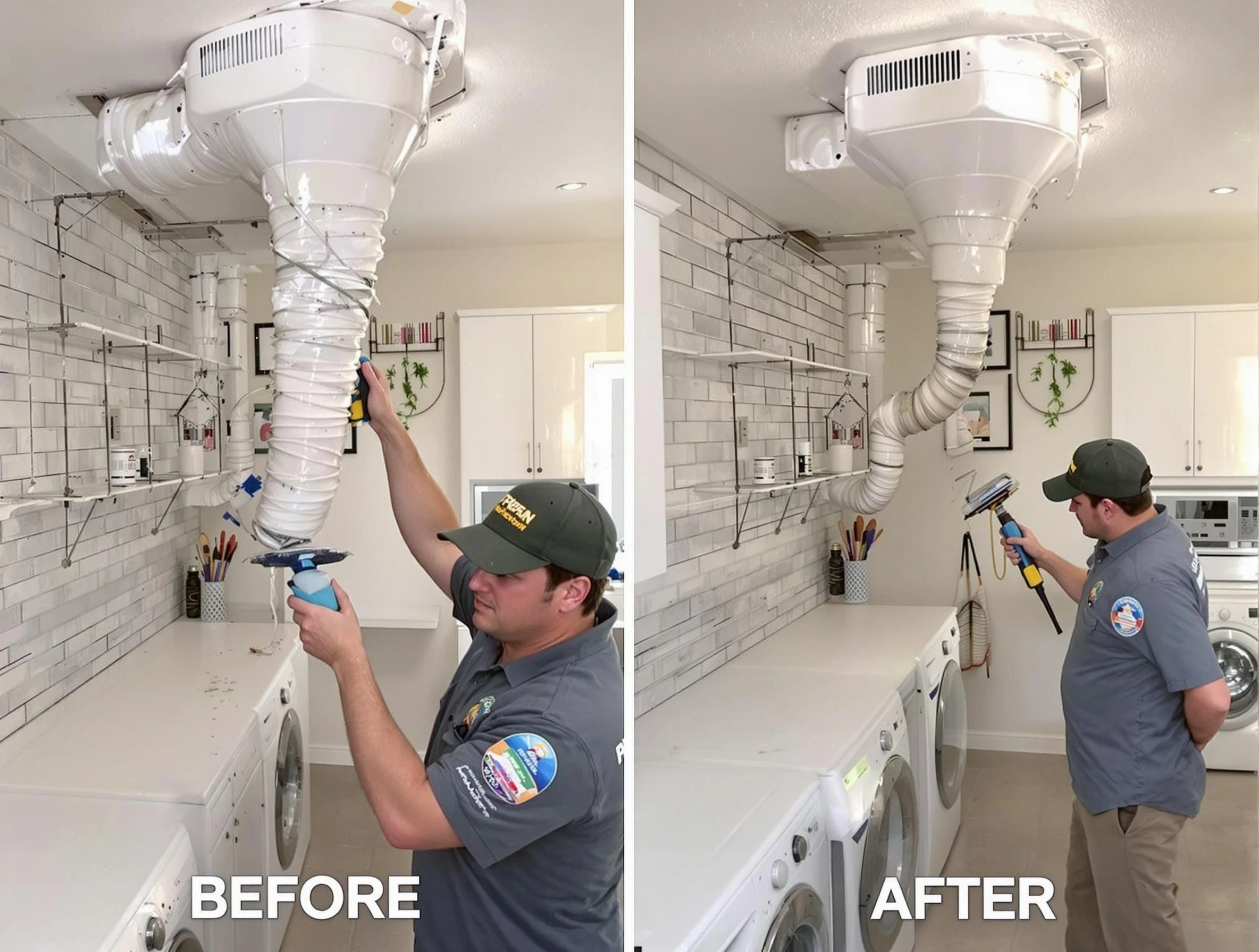 Professional dryer exhaust vent cleaning by Franklin Dryer Vent Cleaning in Franklin