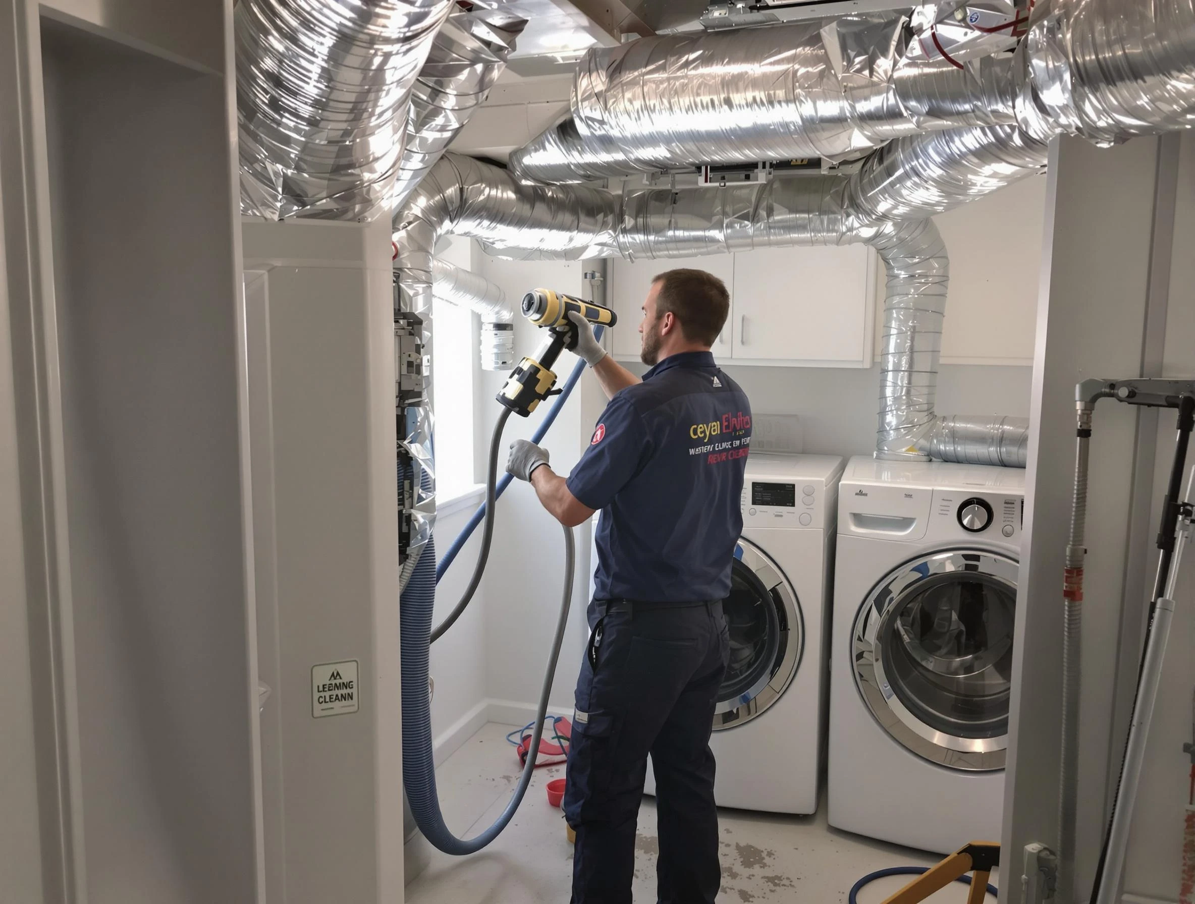 Franklin Dryer Vent Cleaning specialist using advanced equipment for thorough duct cleaning in Franklin